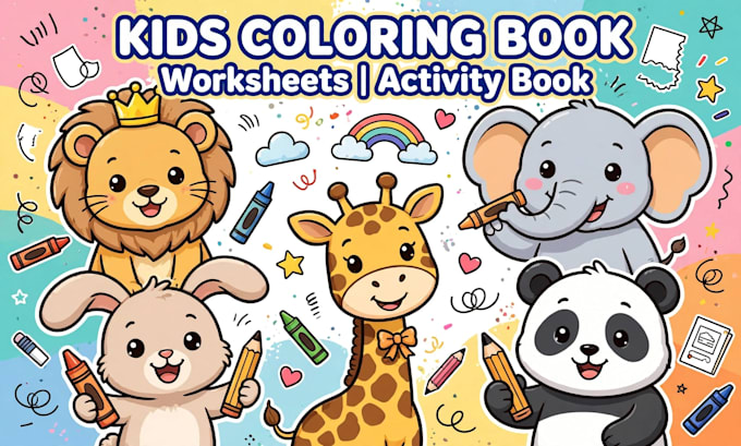 design kids activity worksheet, coloring pages