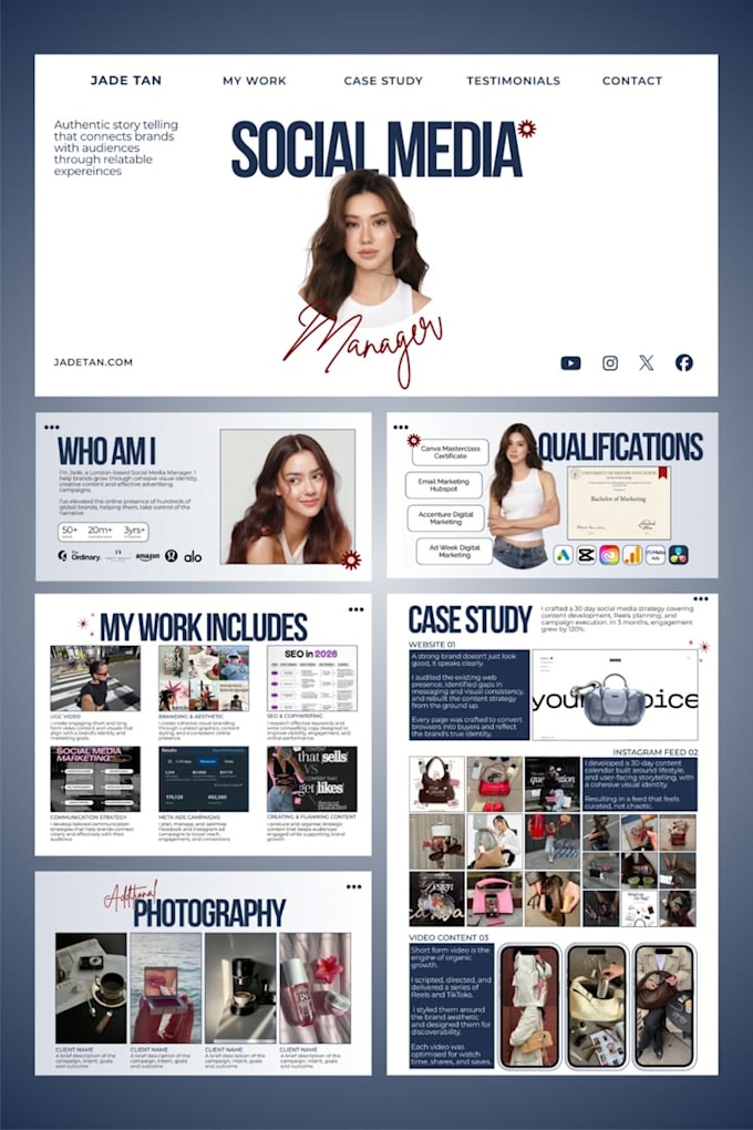 design a professional minimalist portfolio