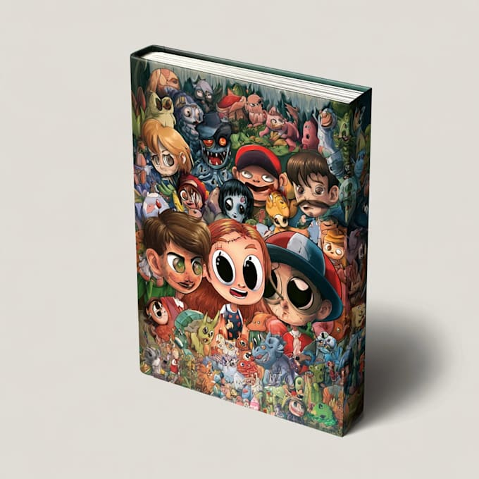 design a cartoon book cover art