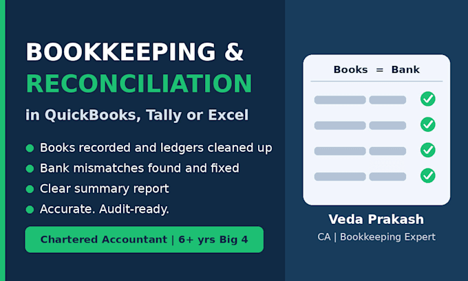 do bank reconciliation in quickbooks or excel