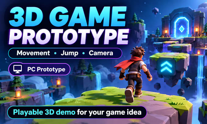a basic 3d game prototype with movement and camera controls