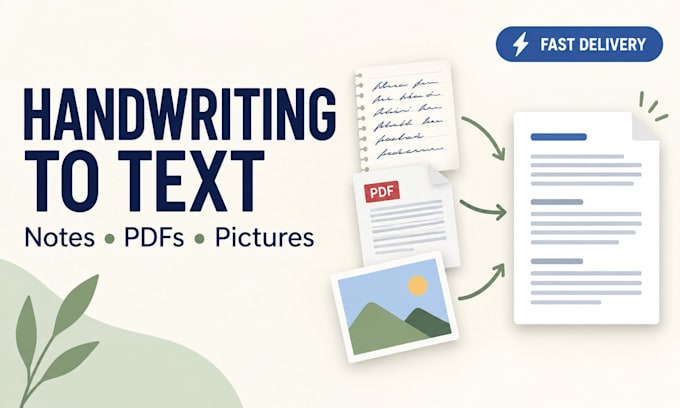 transcribe your handwriting, notes, pdfs, pictures, to text