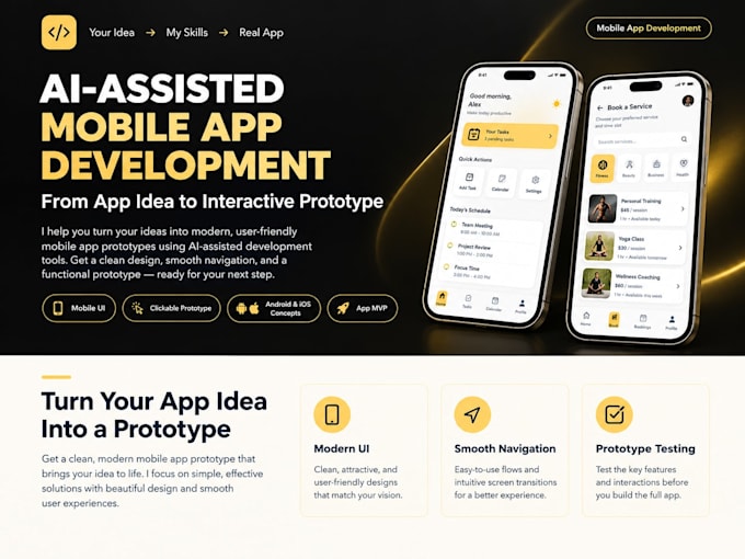 build a simple ai assisted mobile app prototype