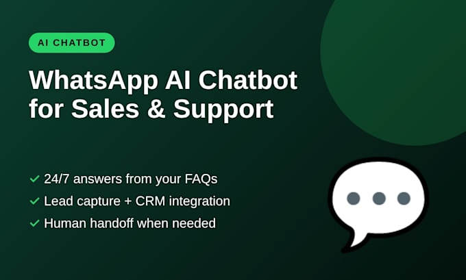 build a whatsapp ai chatbot for sales and customer support