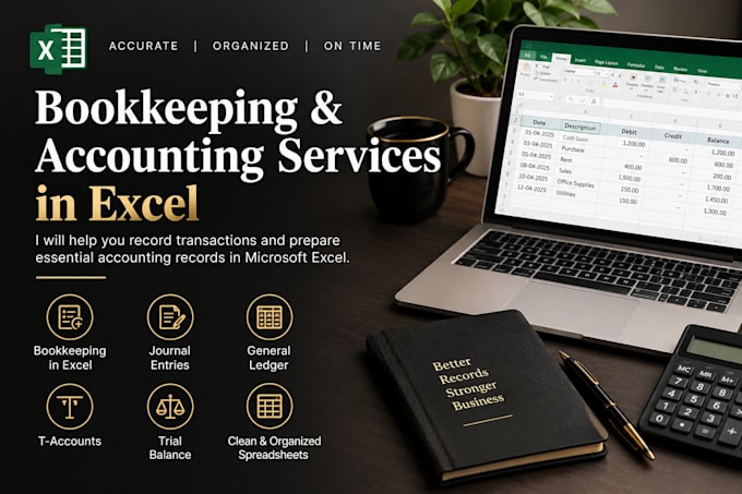 recommended bookkeeping, journal entries and trial balance in excel