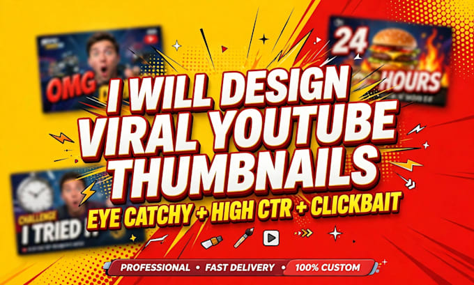 design viral clickbait eye catchy youtube thumbnail