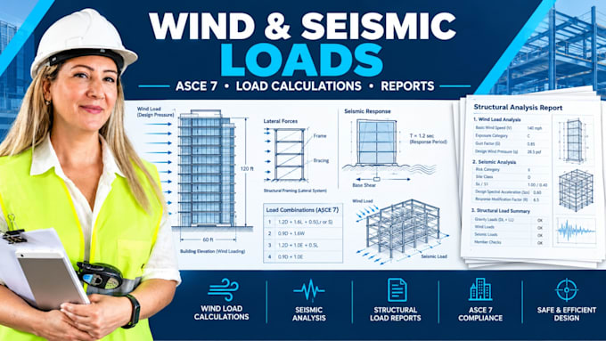 wind load calculations seismic analysis asce 7 structural load calculations