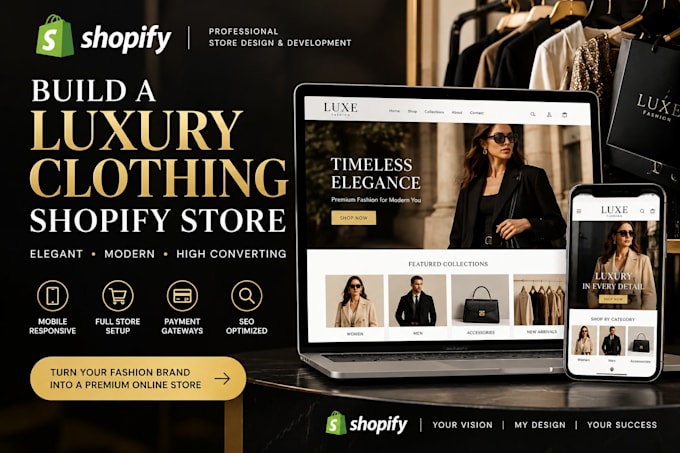 build a luxury clothing shopify store