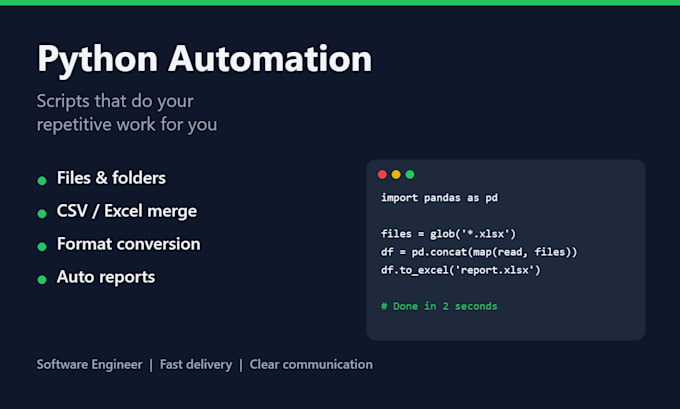 write a python script to automate your repetitive tasks