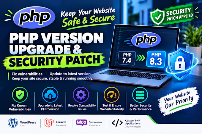 fix php2shell vulnerability, upgrade PHP 7 to PHP 8 and fix errors