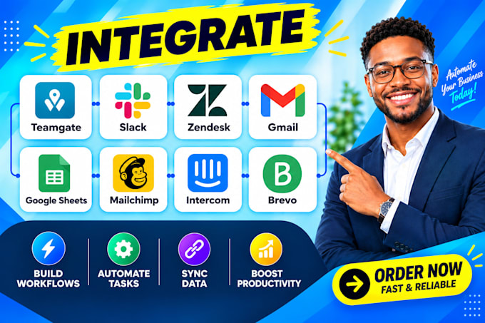 integrate teamgate slack zendesk gmail google sheets mailchimp intercom brevo