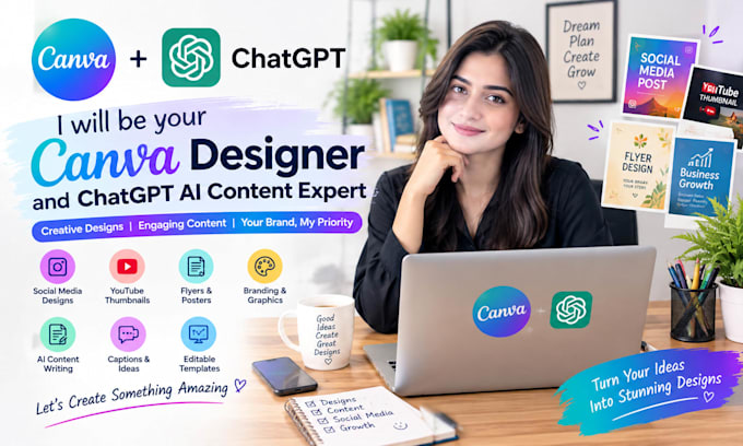 be your canva designer and chatgpt ai content expert