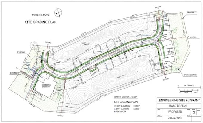 draft a site grading plan, site plan, drainage, erosion and stormwater plan