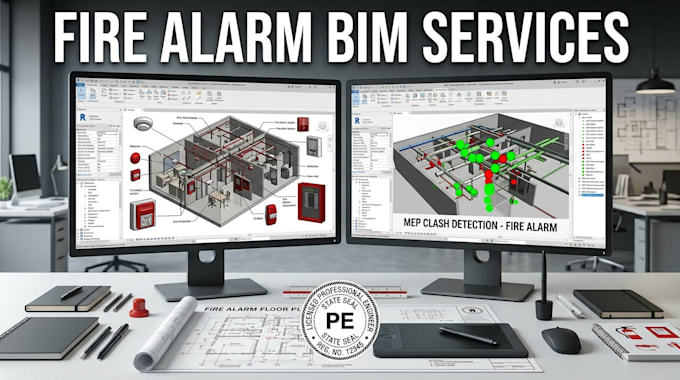 Fire alarm bim shop drawings, 3d modeling and mep bim coordination by ...