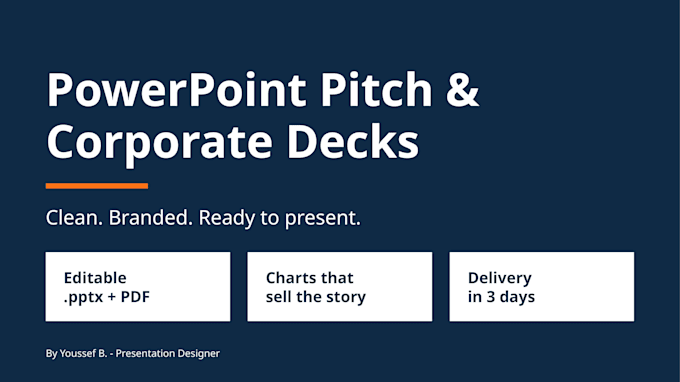 design a branded powerpoint pitch or corporate deck