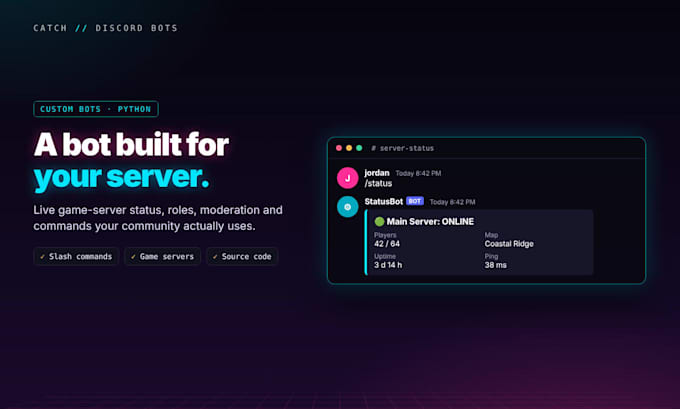 build a custom discord bot in python for your server