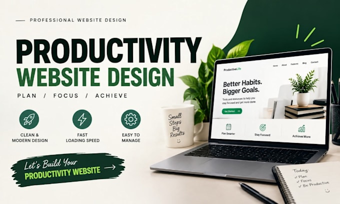 productivity website, saas website, project management, business website