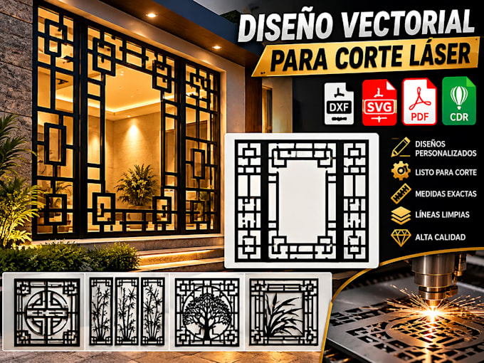 create custom dxf and svg files for laser cutting