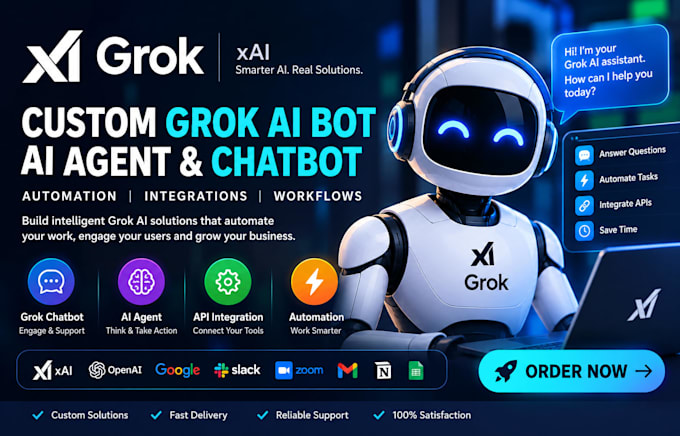 grok ai bot developmament custom ai agent automation chatbot integration