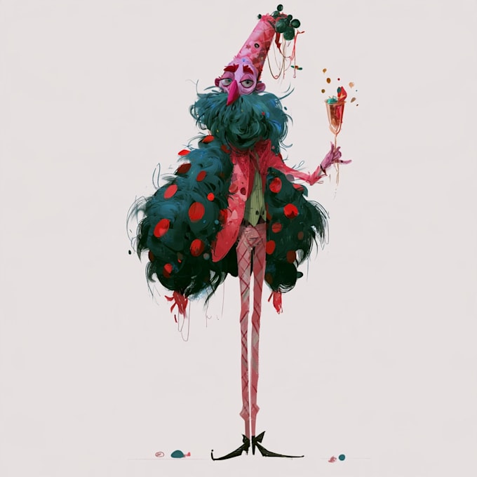 paint christmas characters and clipart