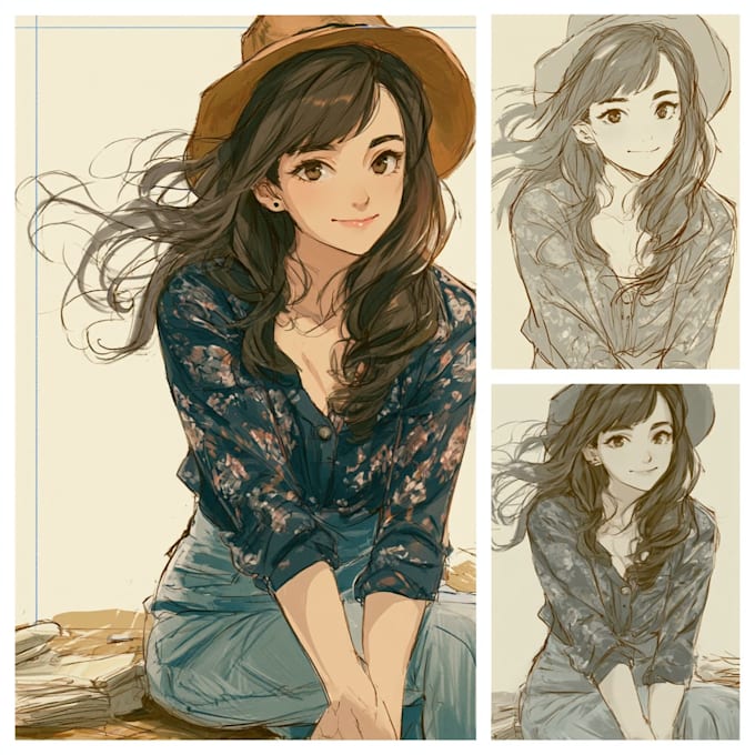 draw anime manga comic book illustration or webtoon
