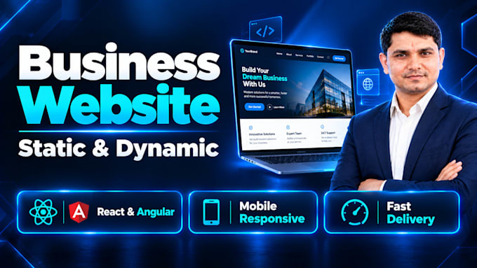 build a professional static or dynamic website for your small business