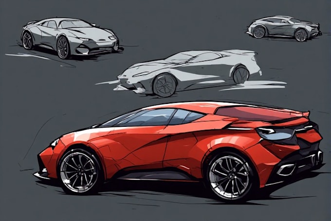 create custom car concepts and car sketches