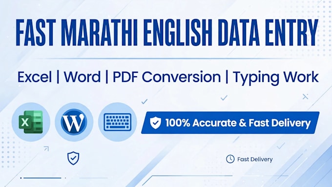 do fast marathi english data entry typing excel pdf