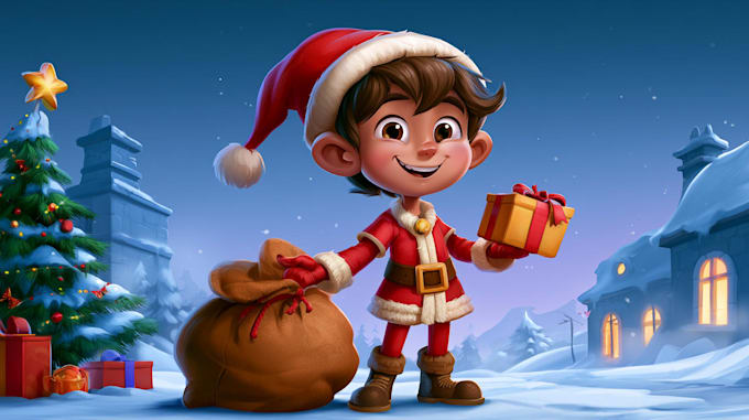 make unique christmas character illustrations with festive details