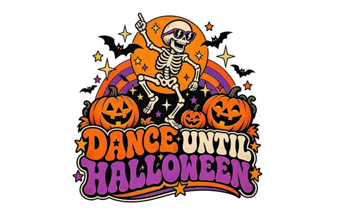 design custom made halloween, horror logo