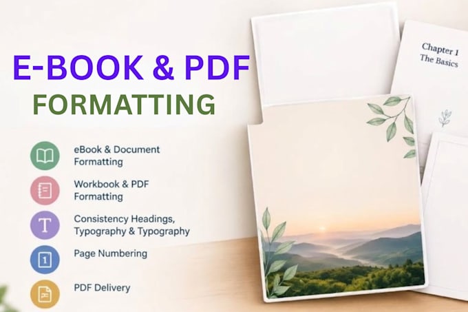 format your ebook, PDF for print and digital use