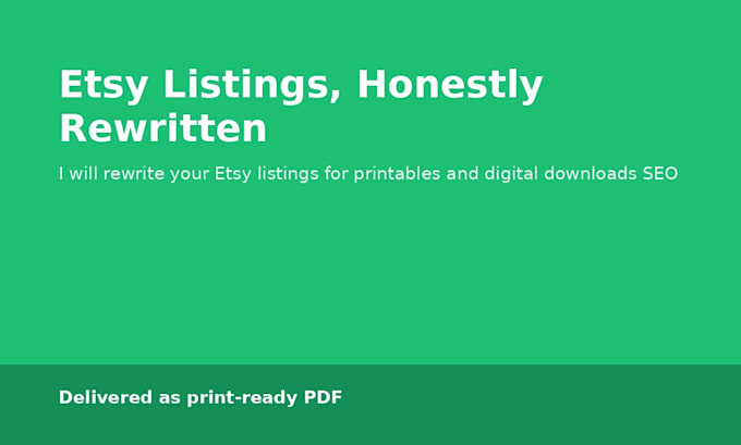 rewrite your etsy items for printable