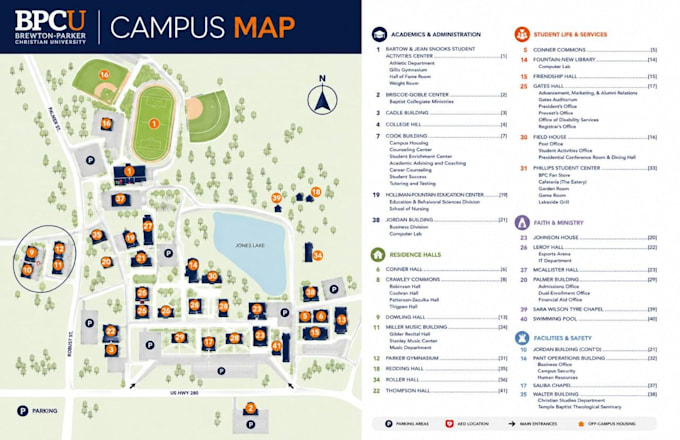 design a campus map, university map, vector map for your school
