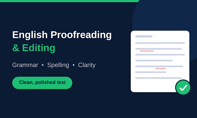 proofread your english text for grammar and spelling