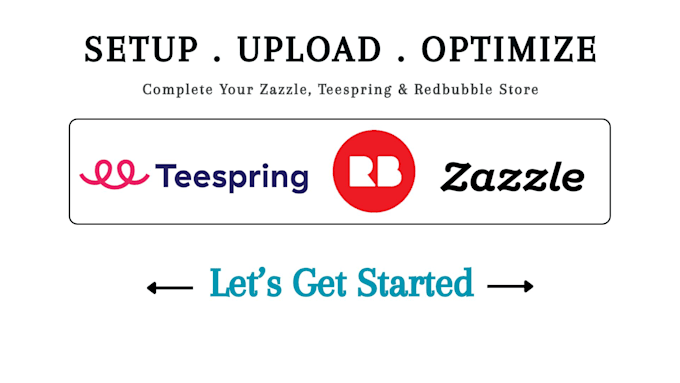 complete your zazzle, redbubble store and upload products