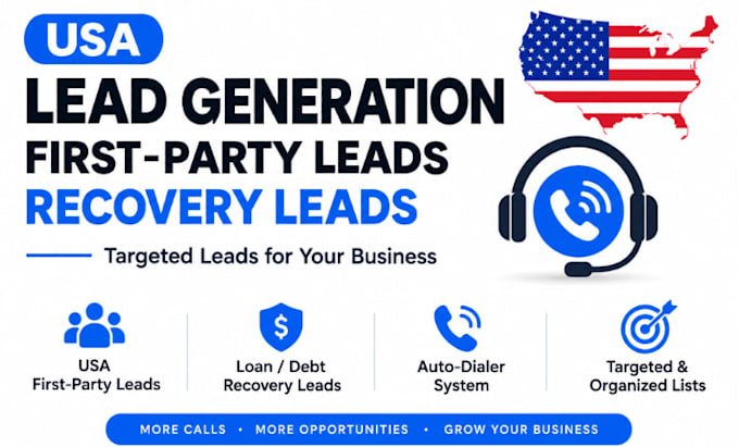 provide USA first party leads, recovery leads, autodailer system