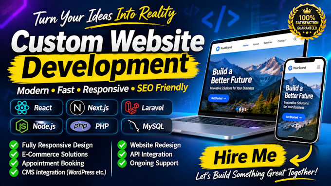 develop custom full stack web application with admin panel