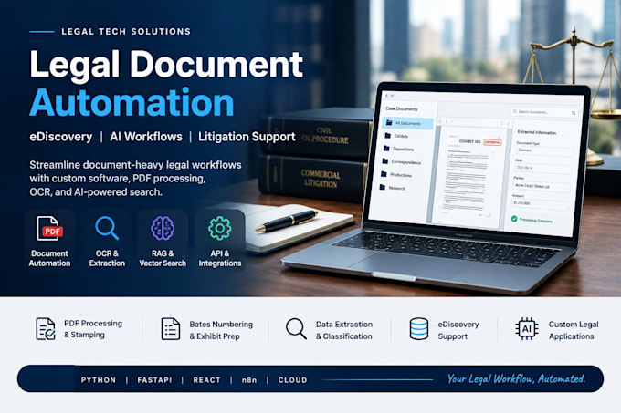 build legal document automation, PDF processing, and ai workflows