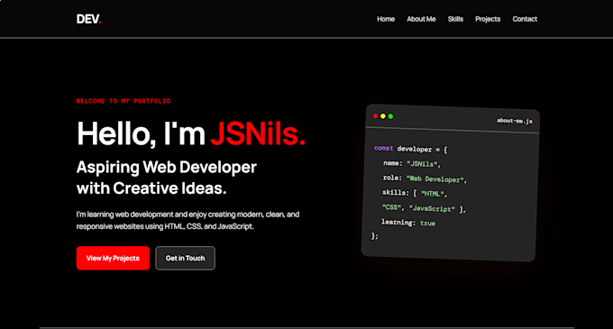 create a responsive portfolio website