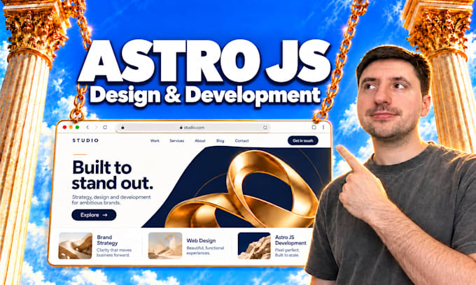 design and develop a fast, custom astro js website with cms