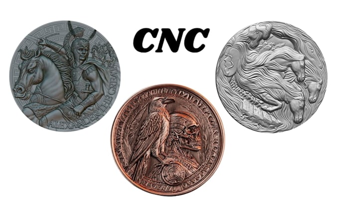 create cnc bas relief coin logo relief and engraving stl model