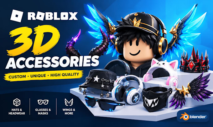 create custom 3d roblox accessories and ugc items