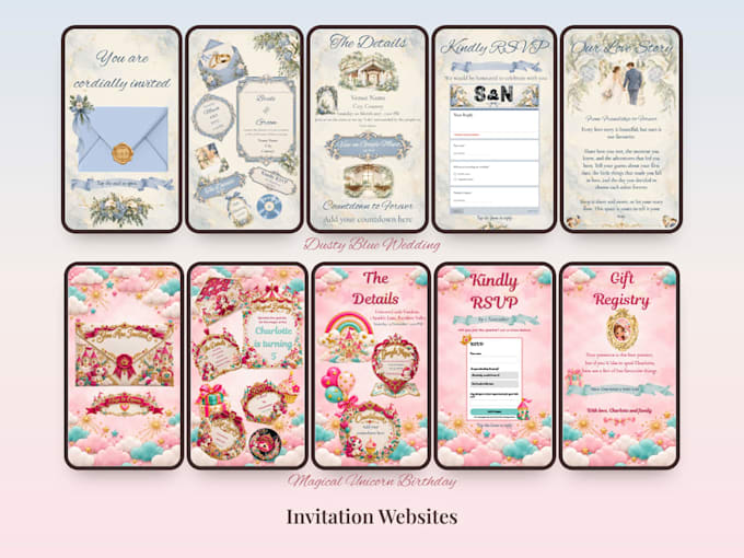 design crafted custom invitations and invitation websites