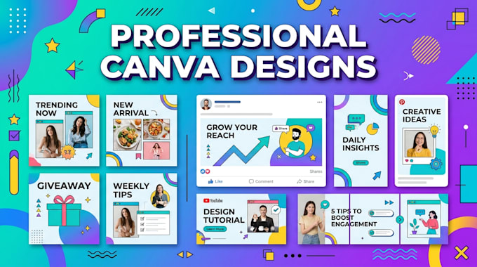 design custom canva graphics and social posts