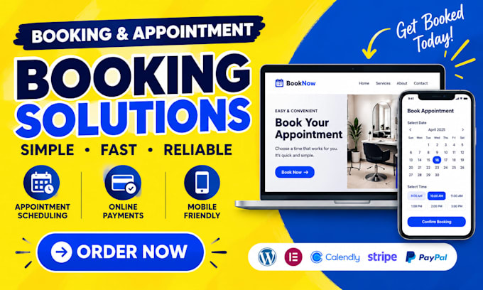 build a booking website with online appointment scheduling and reservations