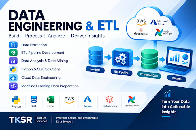 build etl pipelines, data engineering and analytics solutions
