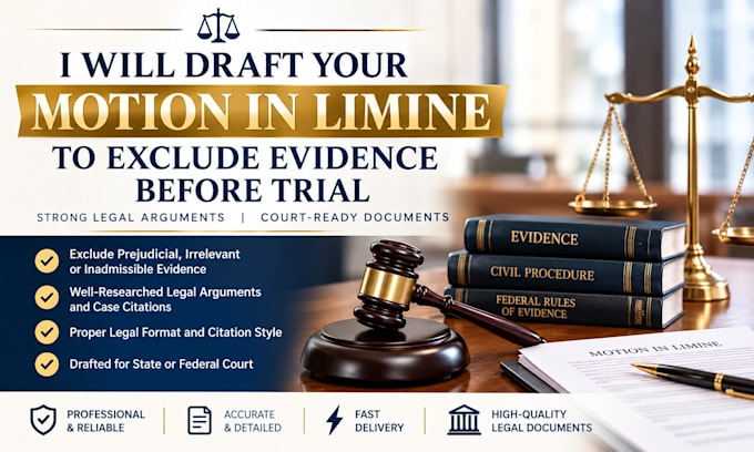prepare a motion in limine to exclude evidence before trial