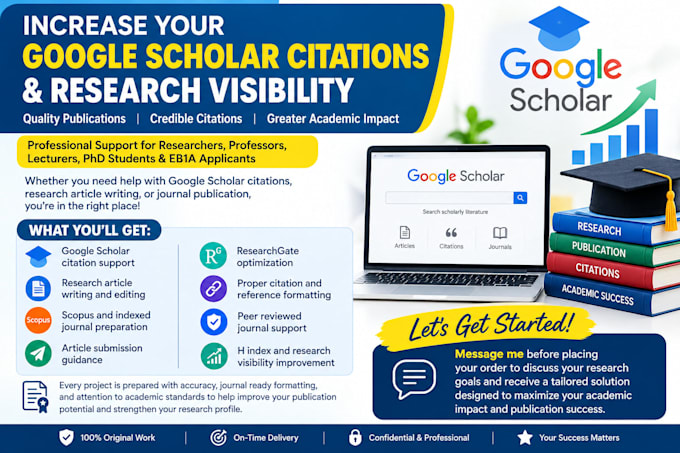 increase google scholar citations, article writing and publishing