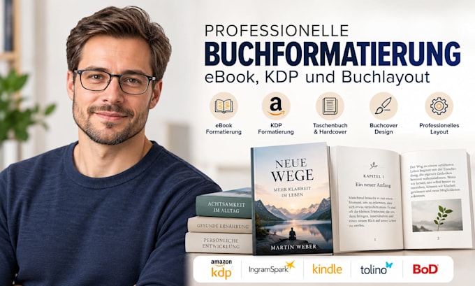 buchformatierung ebook formatierung KDP layout design ingramspark taschenbuch