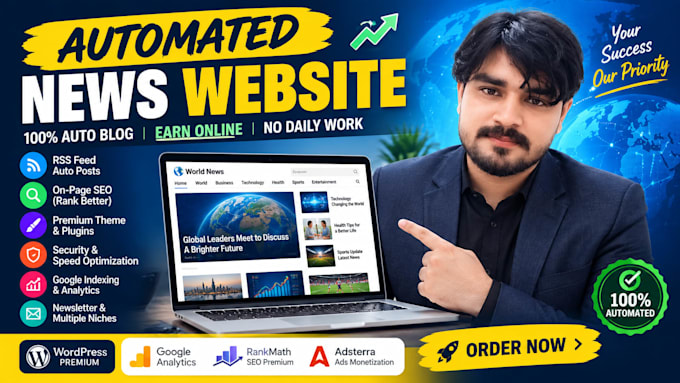 create an automated autoblog website with SEO and adsense friendly design